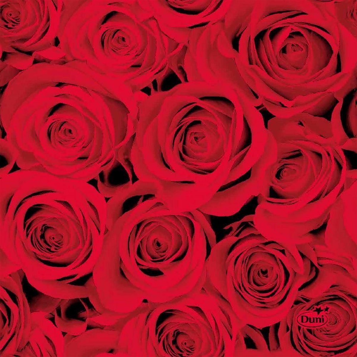 Duni Servetten Red Roses 3-laags 24 Cm Rood 20 Stuks