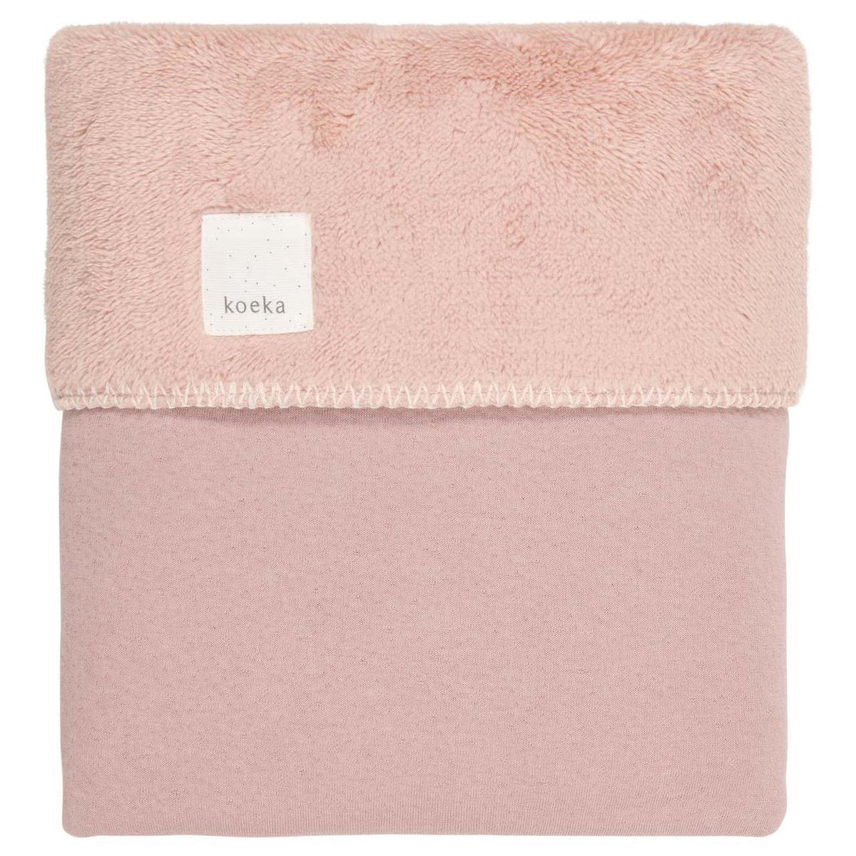 Koeka Wiegdeken Runa teddy - old pink 75x100cm