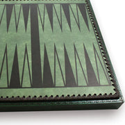 Schaakbordbox  en backgammon - Groen - 35x35 cm