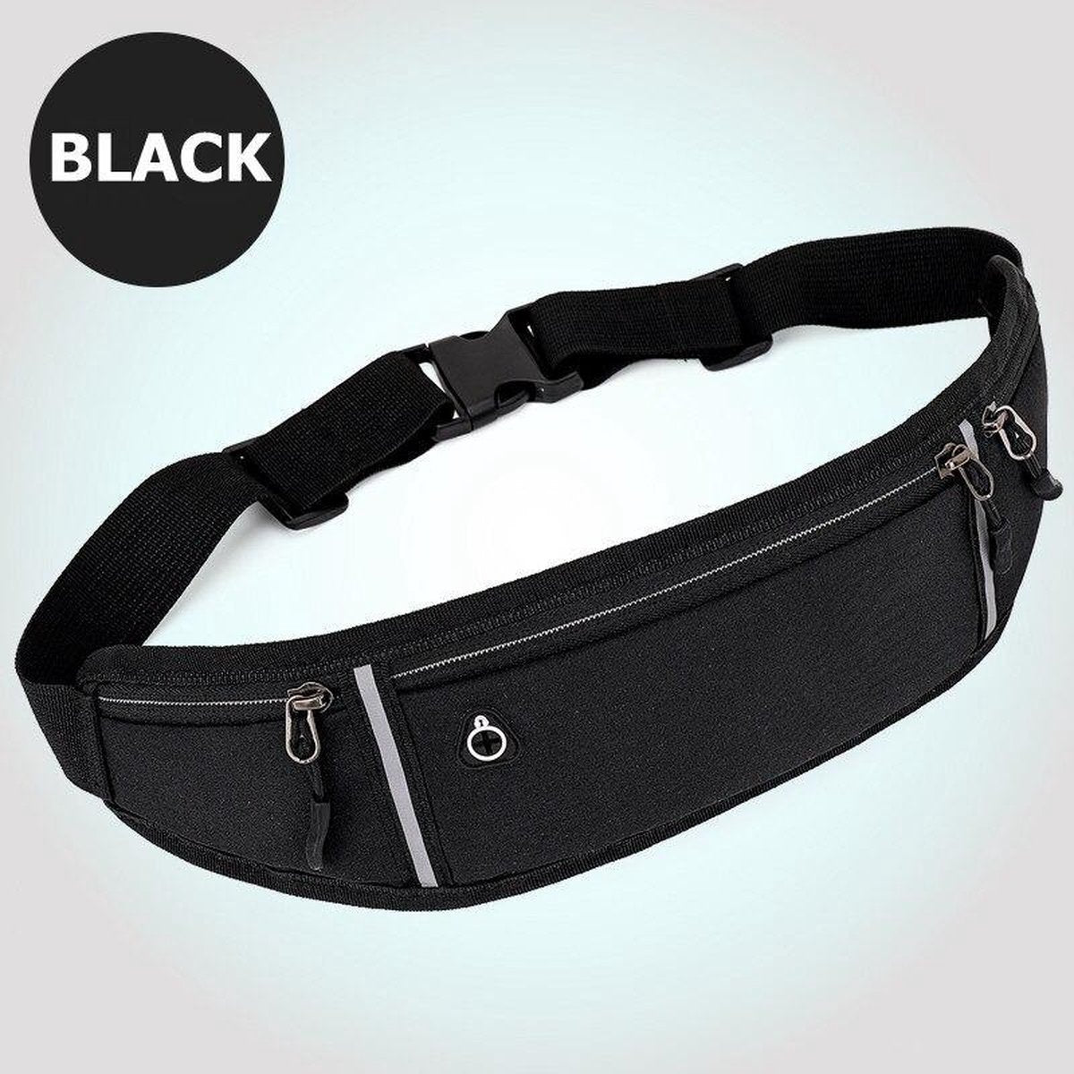 Running belt - Running bag - Heuptasje sport - Hardloop Riem - Hardloopband Telefoon - Sportband - Heuptas - Unisex - Onesize -  Zwart