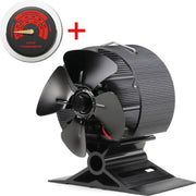 LotaHome® - Kachelventilator - Houtkachelventilator - Ecofan - COMBI DEAL - Inclusief Thermometer - Warmte aangedreven ventilator voor houtkachels