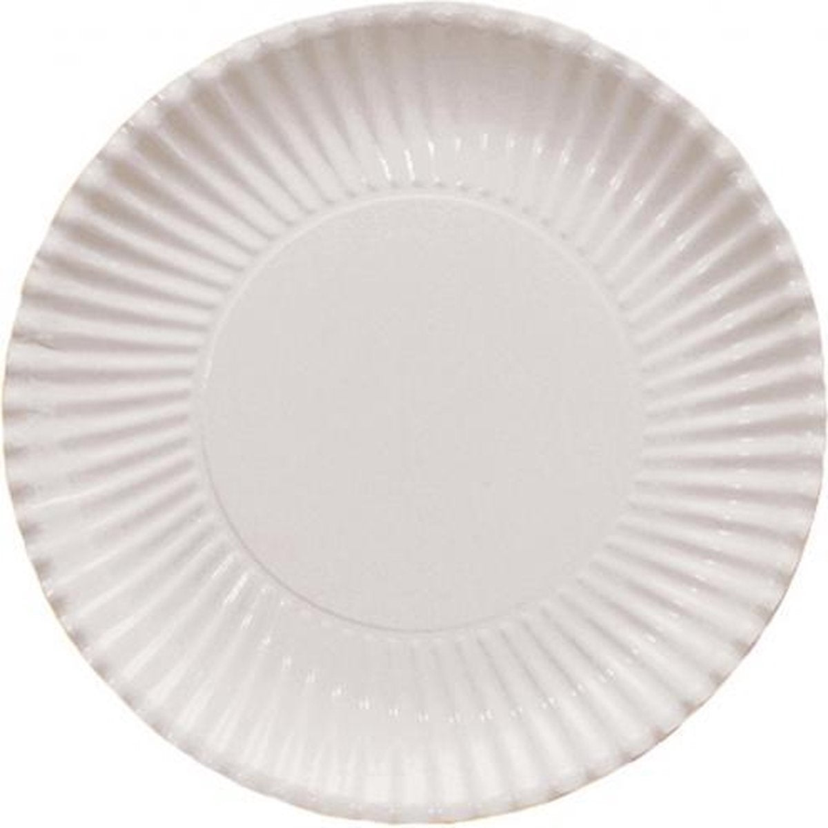 50x Platte kartonnen bordjes wit 23 cm - Wegwerpborden van karton - Feestbordjes - Feestartikelen tafeldecoratie