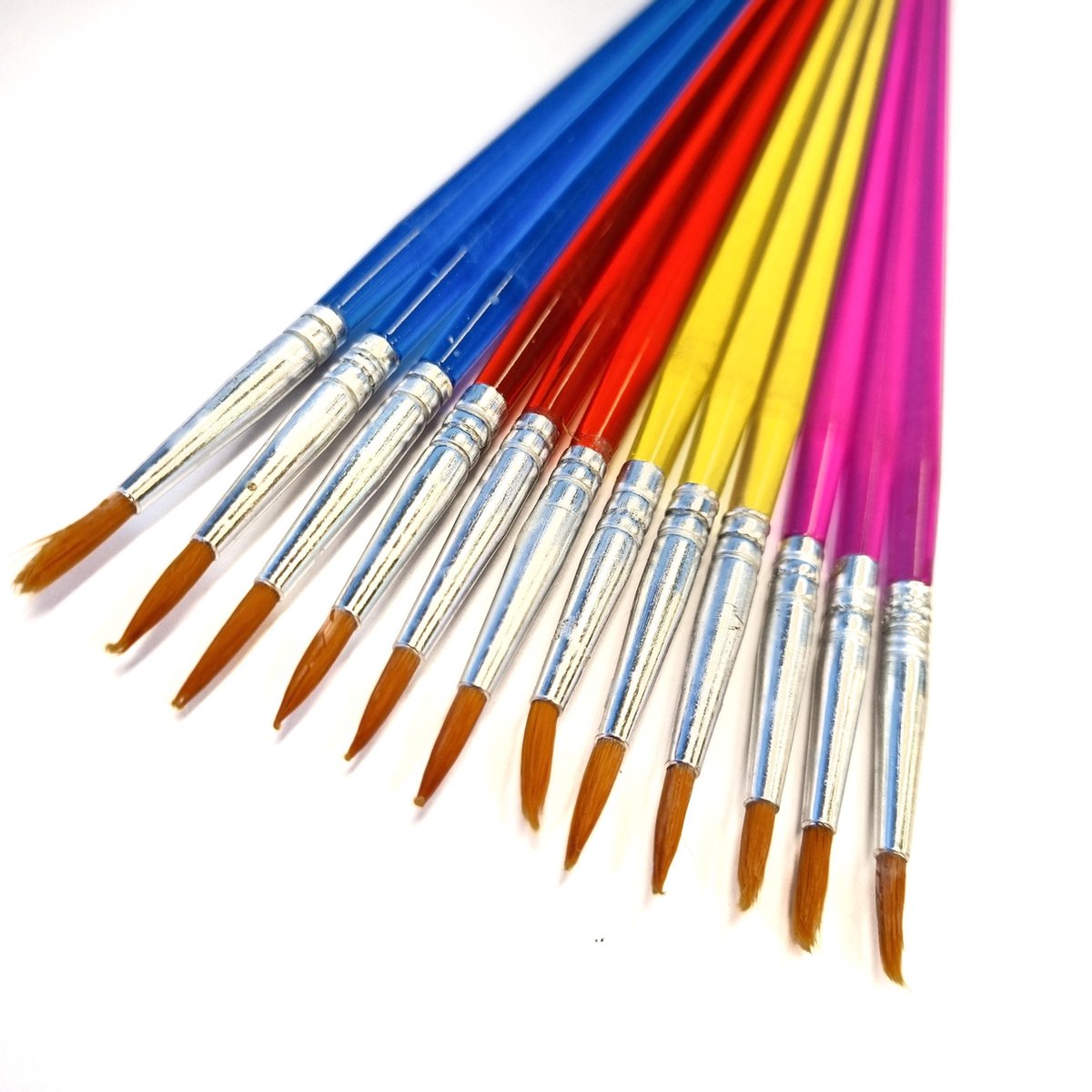 Gadgetpoint | Verfkwasten | Penselen | Kwastjes | Schilderen | Verven | Knutselen | Set van 12 | Pointed | Multicolor