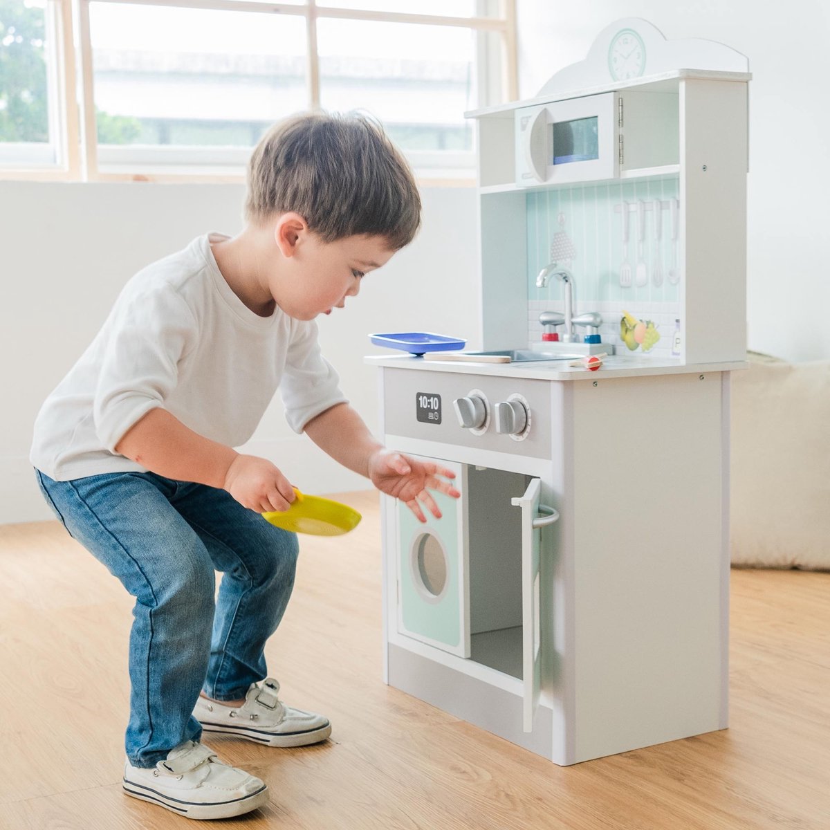 Groene houten speelgoedkeuken voor kleine chefs Teamson Kids TD-12385M