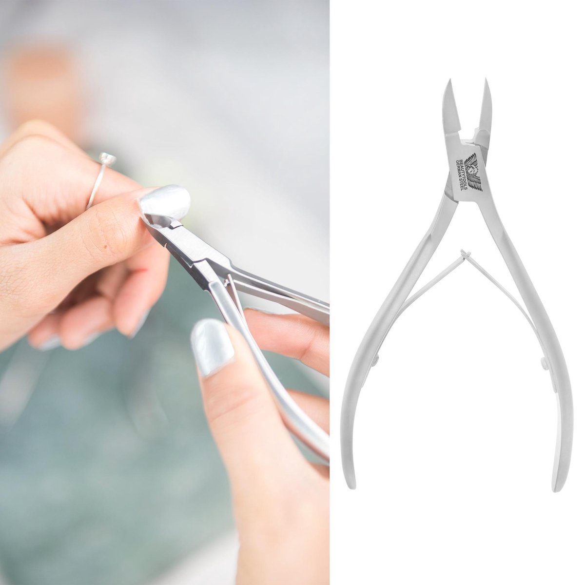Beautytools Nagelriem Knipper/INOX Vellentang Voor Het Verwijderen Van Nagelriemen (Cuticle Cutter) - 14 mm Bek (Square Box) (NN-0201)