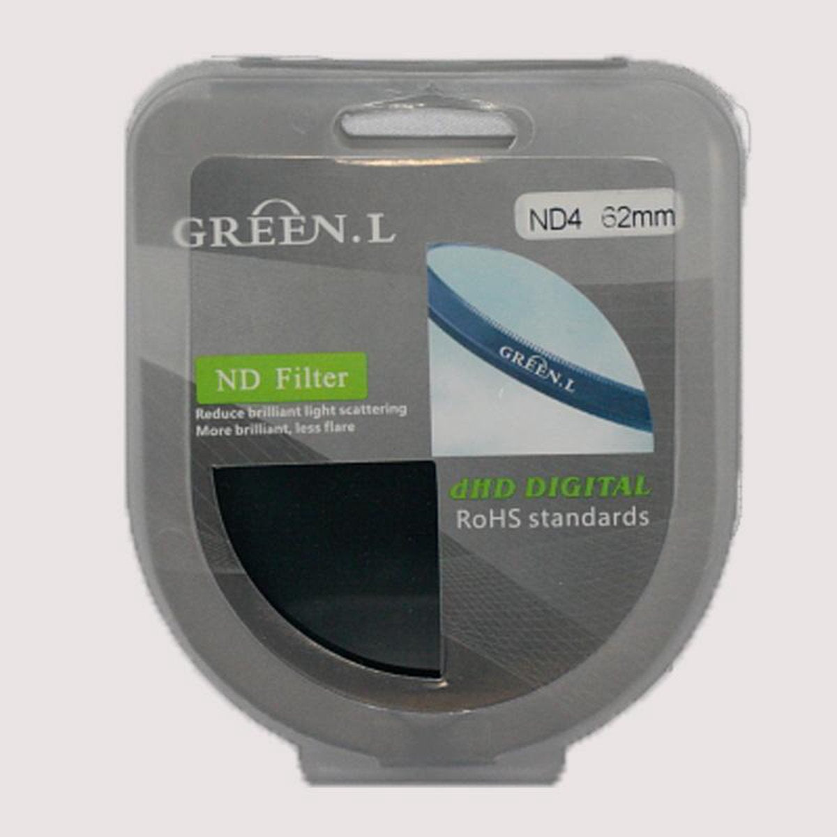 Green.L Grijsfilter ND4 (2 stops) Grijsfilter 67 mm