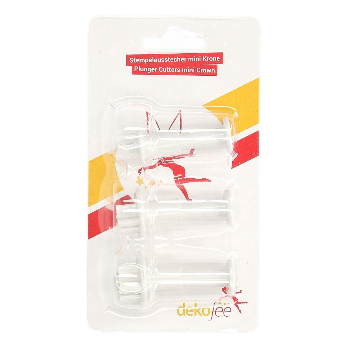 Dekofee Mini Plunger uitstekers Kroontjes set/3