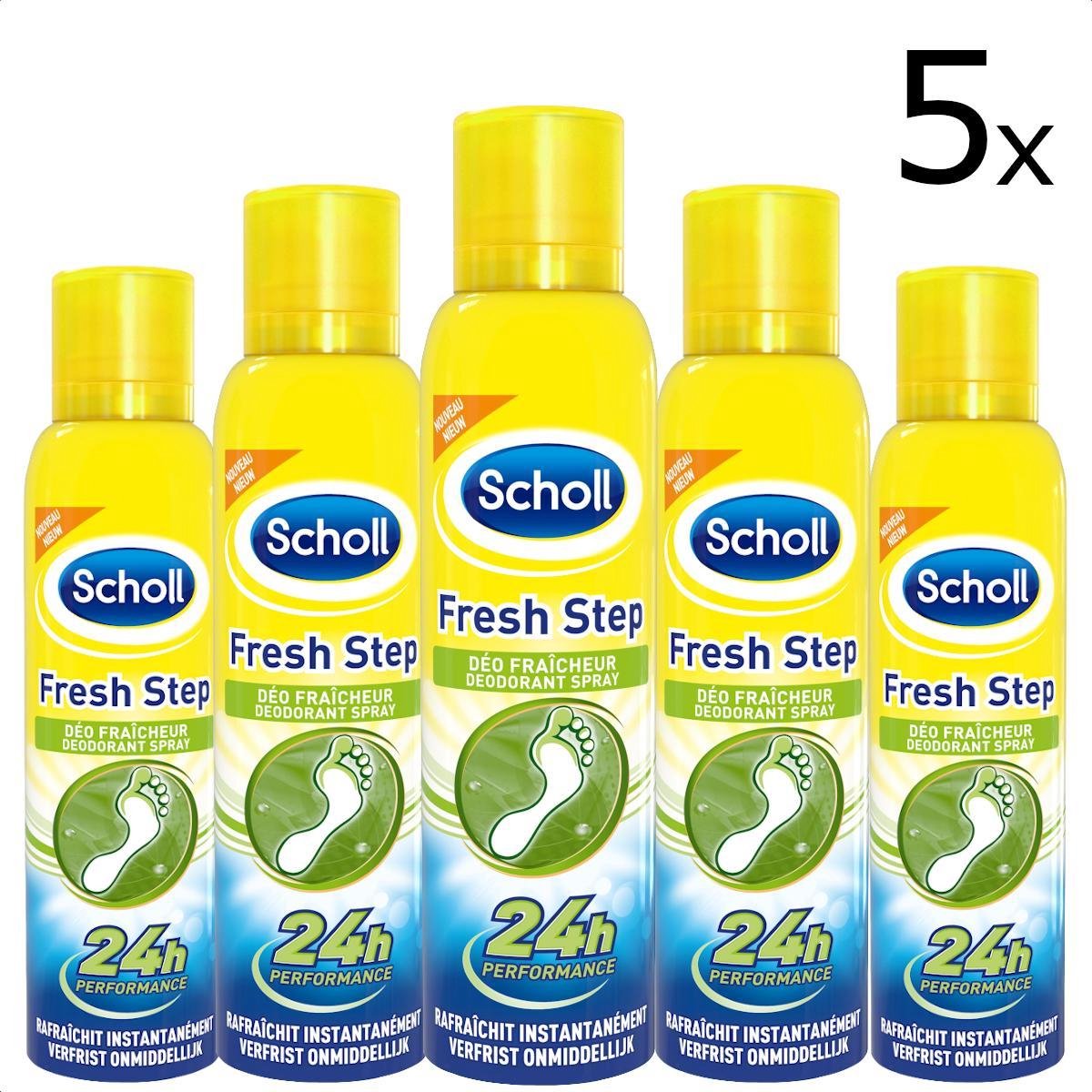 MULTI BUNDEL 5 stuks Scholl Fresh Step Foot Deodorant Spray 150ml