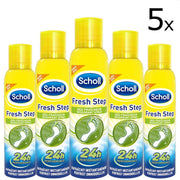 MULTI BUNDEL 5 stuks Scholl Fresh Step Foot Deodorant Spray 150ml