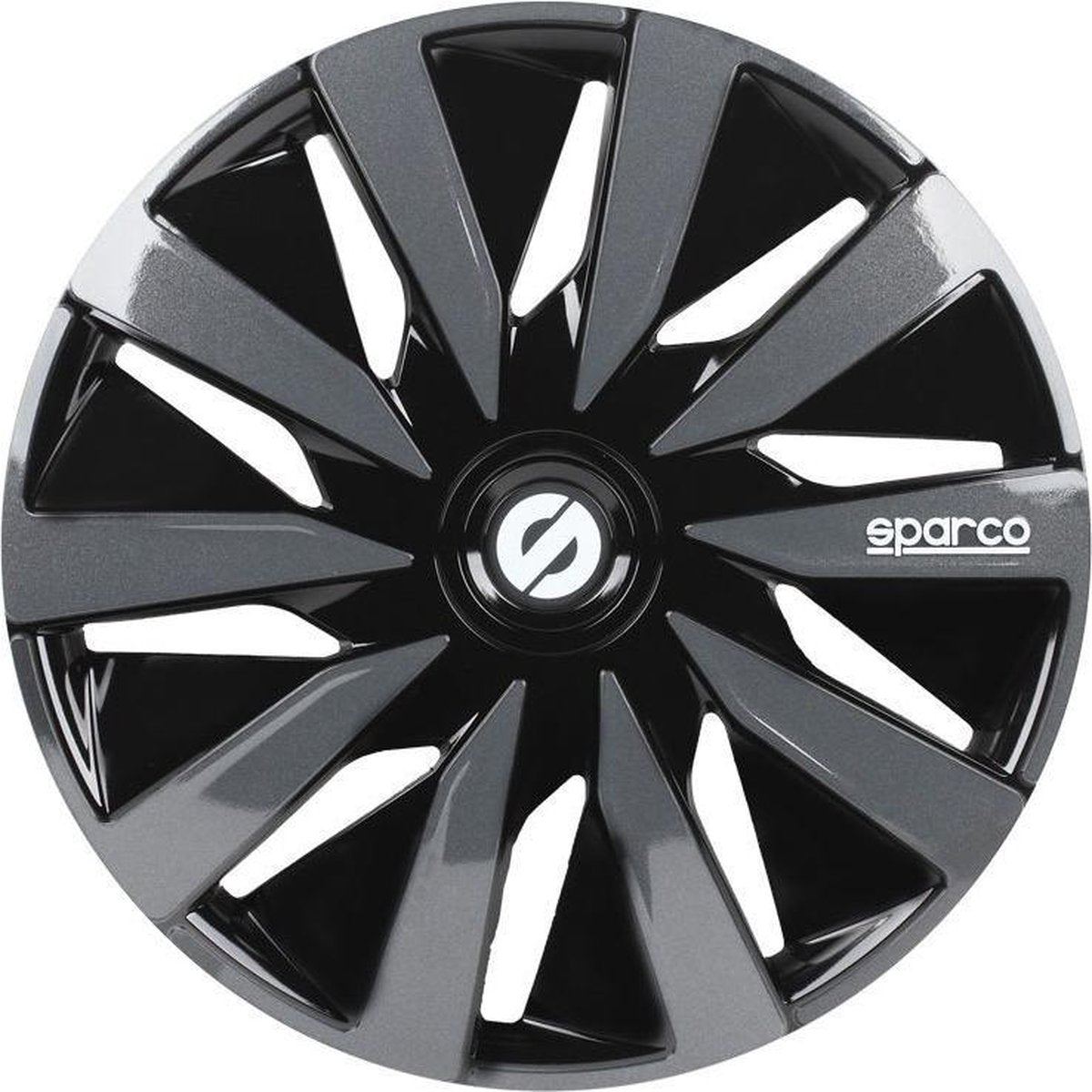 Satz Sparco Radzierblenden Lazio 16-Zoll Schwarz/Grau