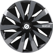 Satz Sparco Radzierblenden Lazio 16-Zoll Schwarz/Grau