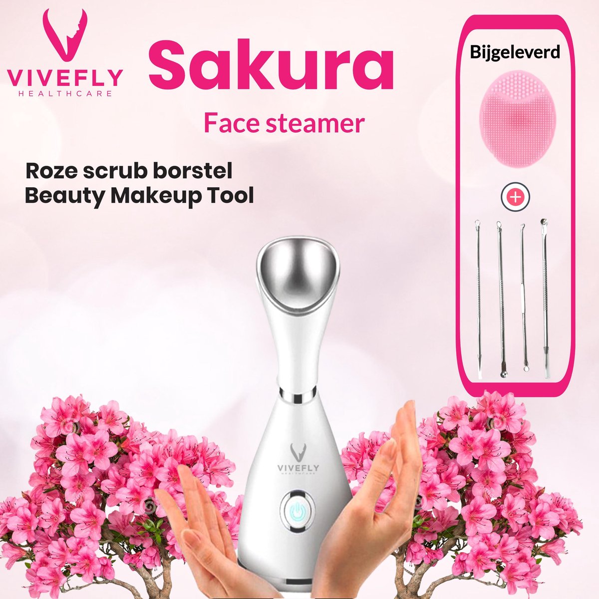Gezichtssauna - Blackhead Remover - Gezichtsreiniger Apparaat en Stomer met Ionen Technologie - Huidverzorging voor Acne Mee-Eters - Gratis mini Gezichtsborstel en Maatbeker