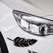 10 STKS embleem veer auto stickers waterdichte kunststof sticker sticker (zwart)