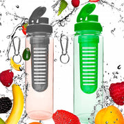 #DoYourFitness - 2x Fruitwater fles - »FruitInfusior« - Fruit infuser voor fruitpunches / groente spritzers - 700ml - zwart/groen