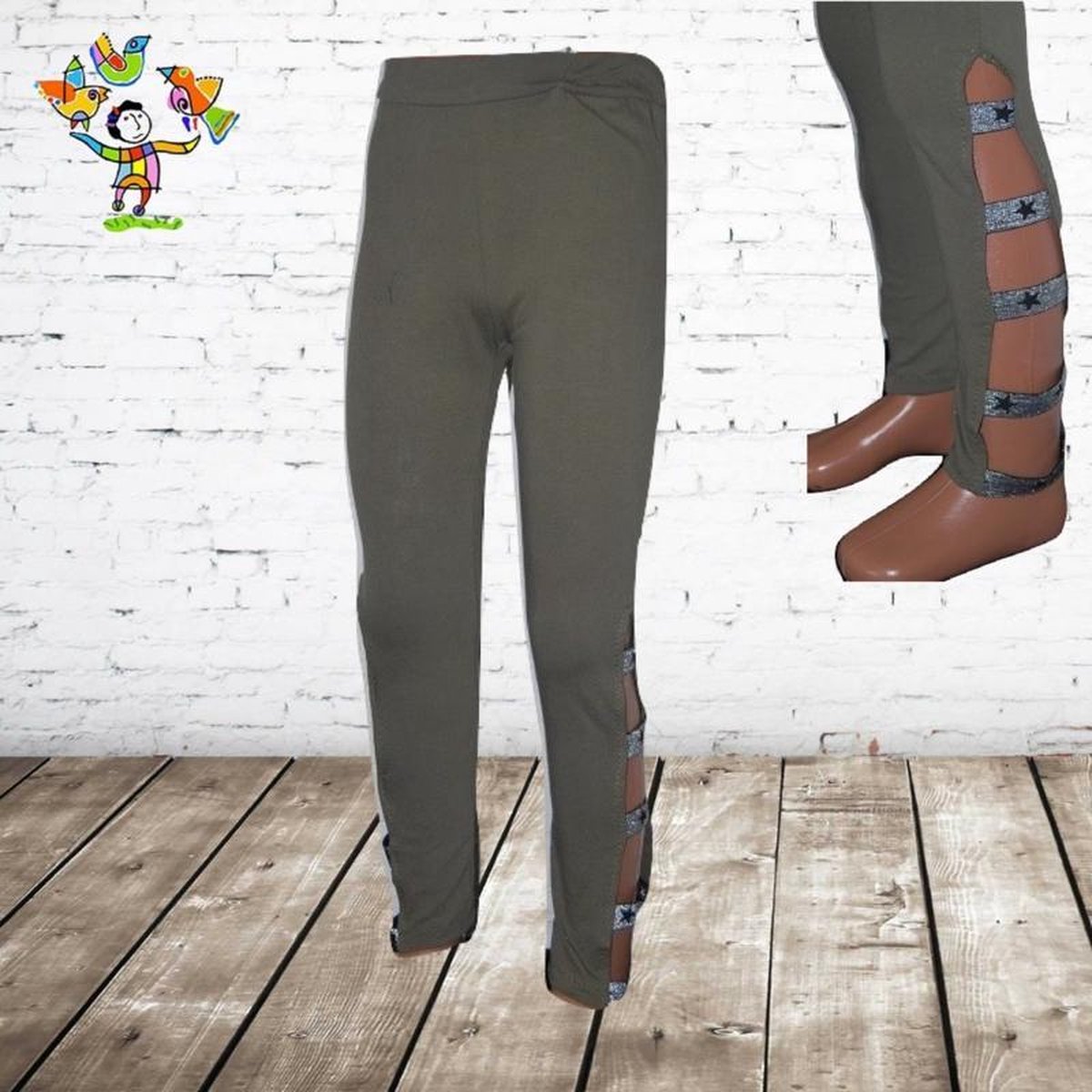 legging ster groen 14