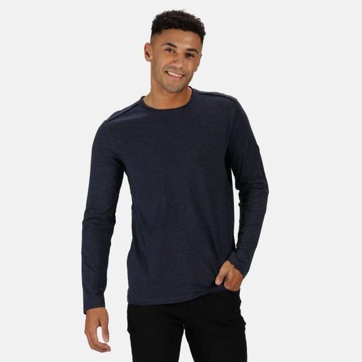 Karter II Coolweave Lichtgewichte t-shirt met lange mouwen van Regatta voor Heren van biologisch katoen