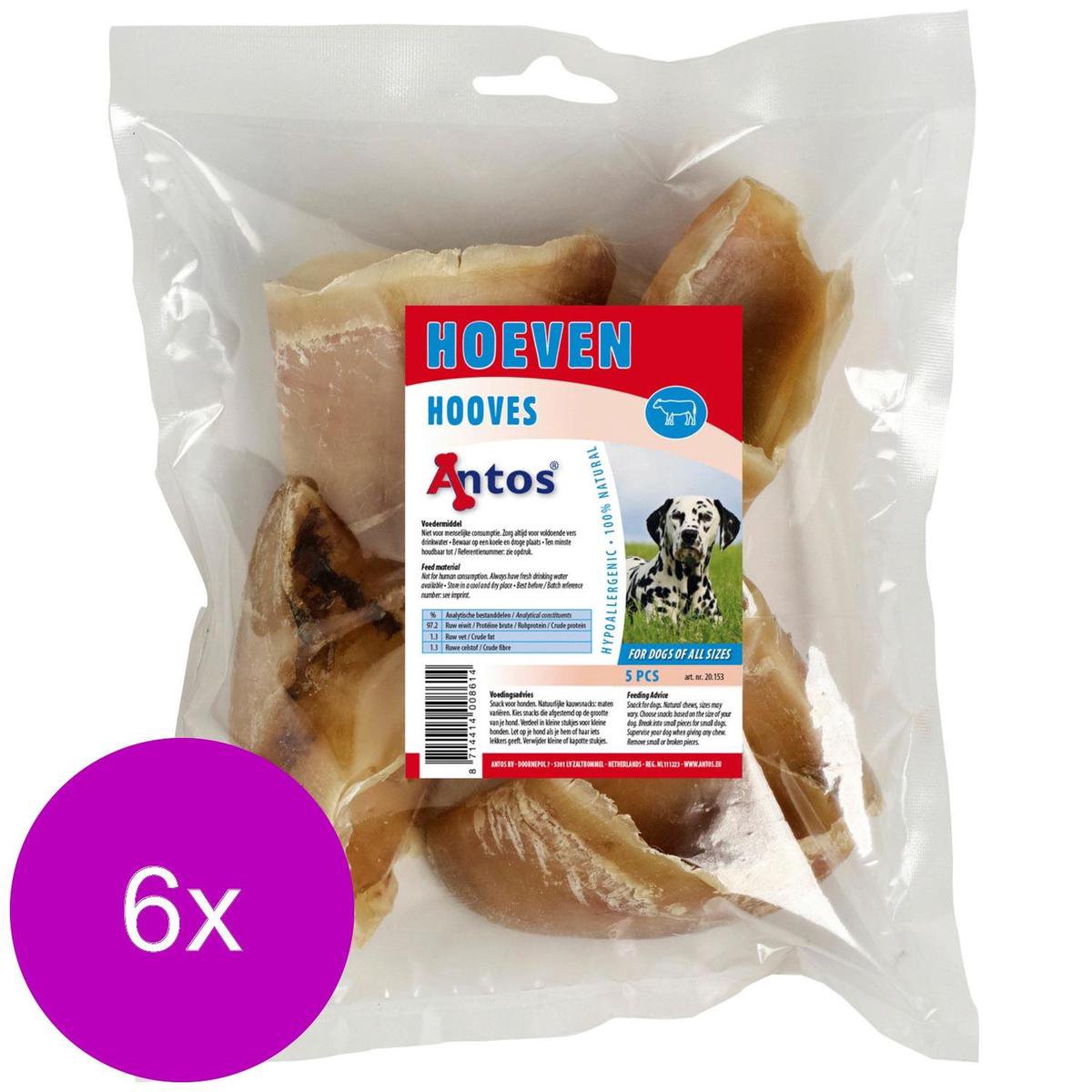 Antos Hoeven - Hondensnacks - 6 x Rund 230 g 5 stuks