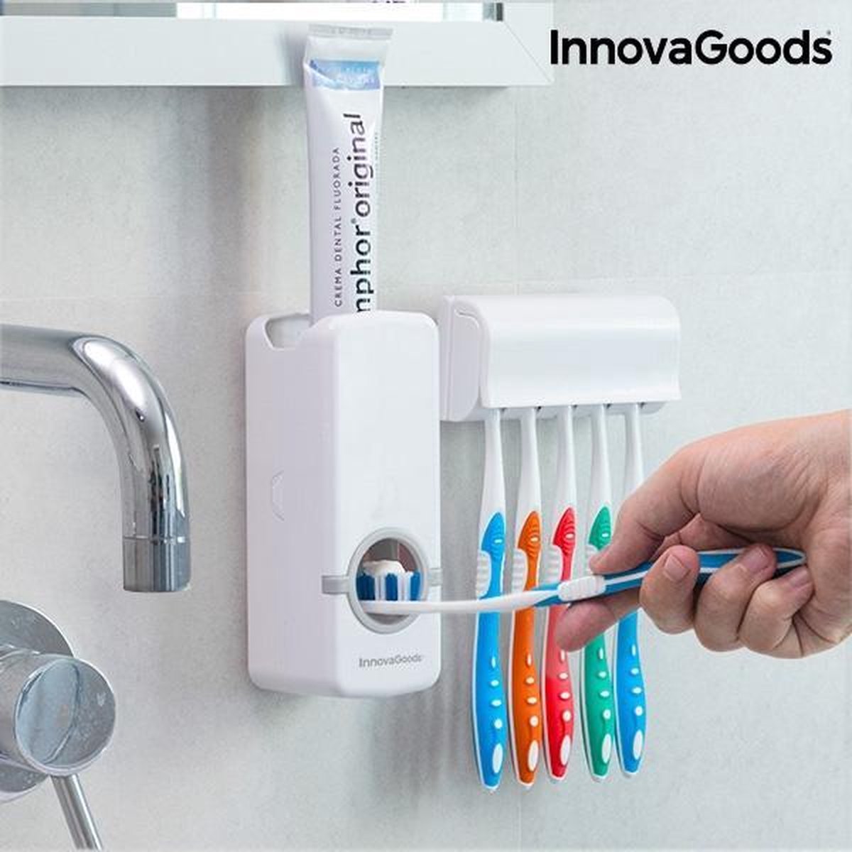 InnovaGoods - Tandpasta - dispenser - met houder - Medium (V0100857)