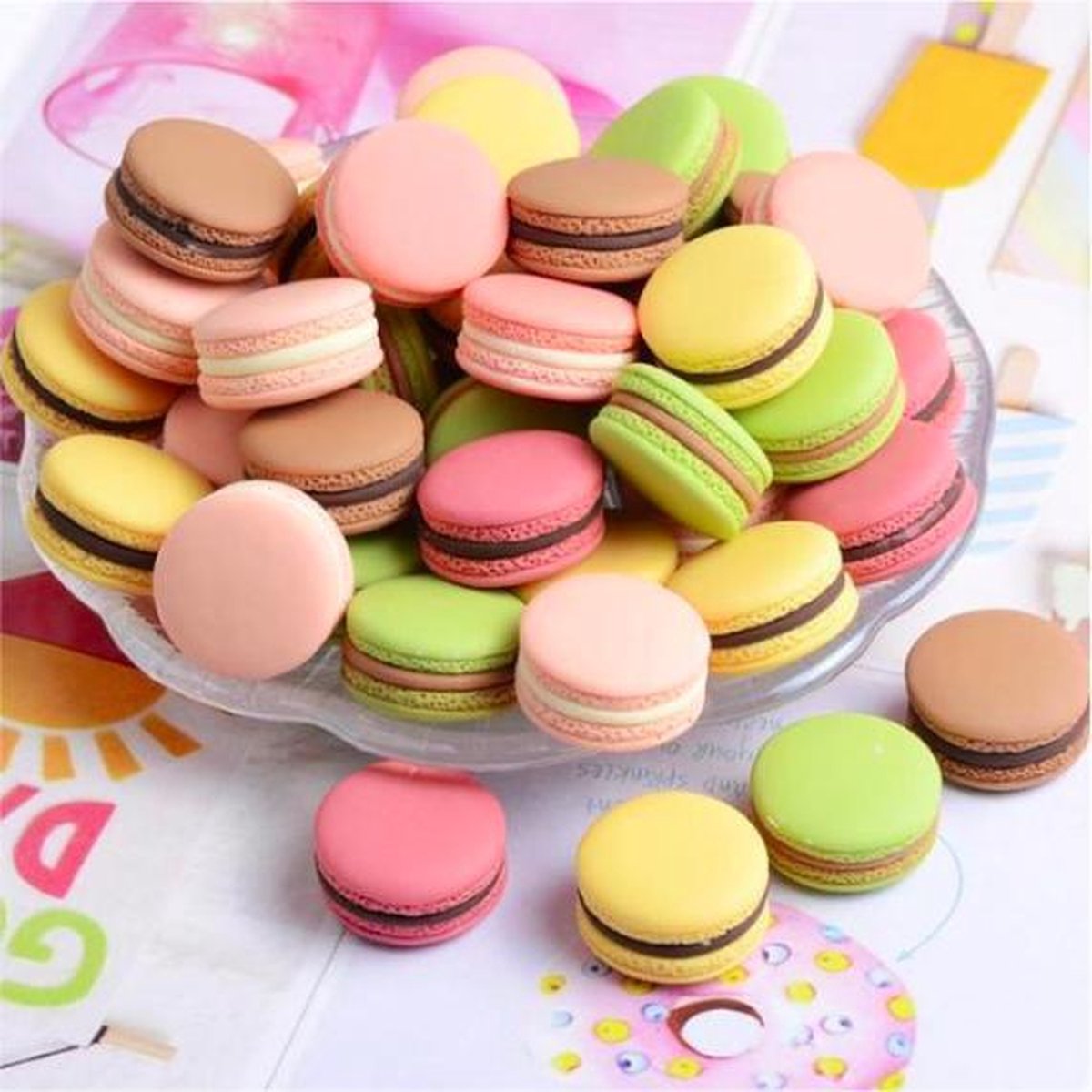 ProductGoods - 10x Miniatuur Macarons - Speelgoed - Educatie - Miniatuur - Macarons