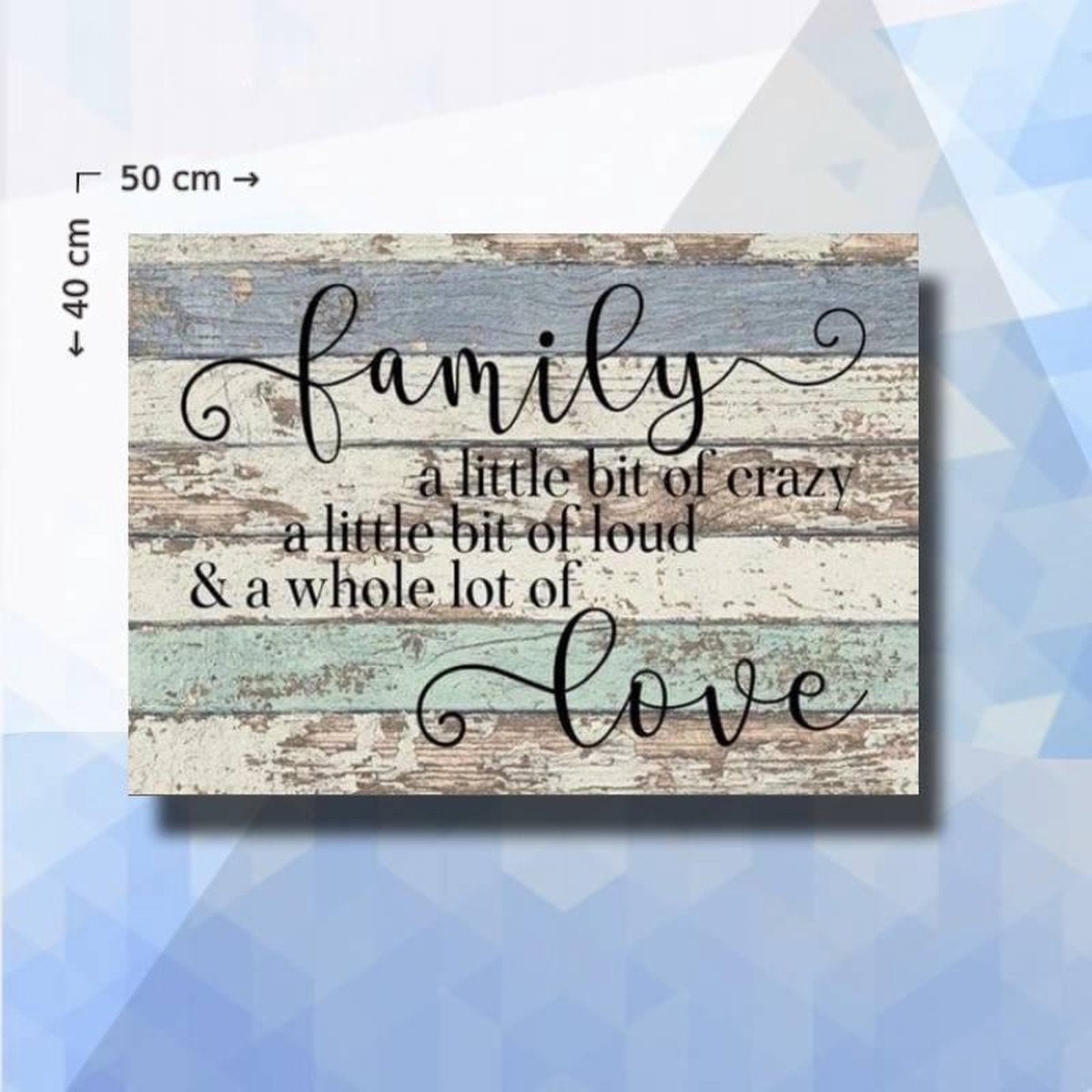 Diamond Painting Pakket Family Love - vierkante steentjes - 50 x 40 cm