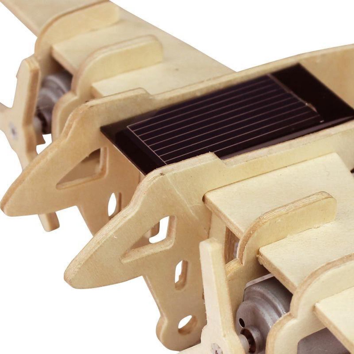 Robotime Bomber Vliegtuig P330 met zonnecel - Houten Modelbouw