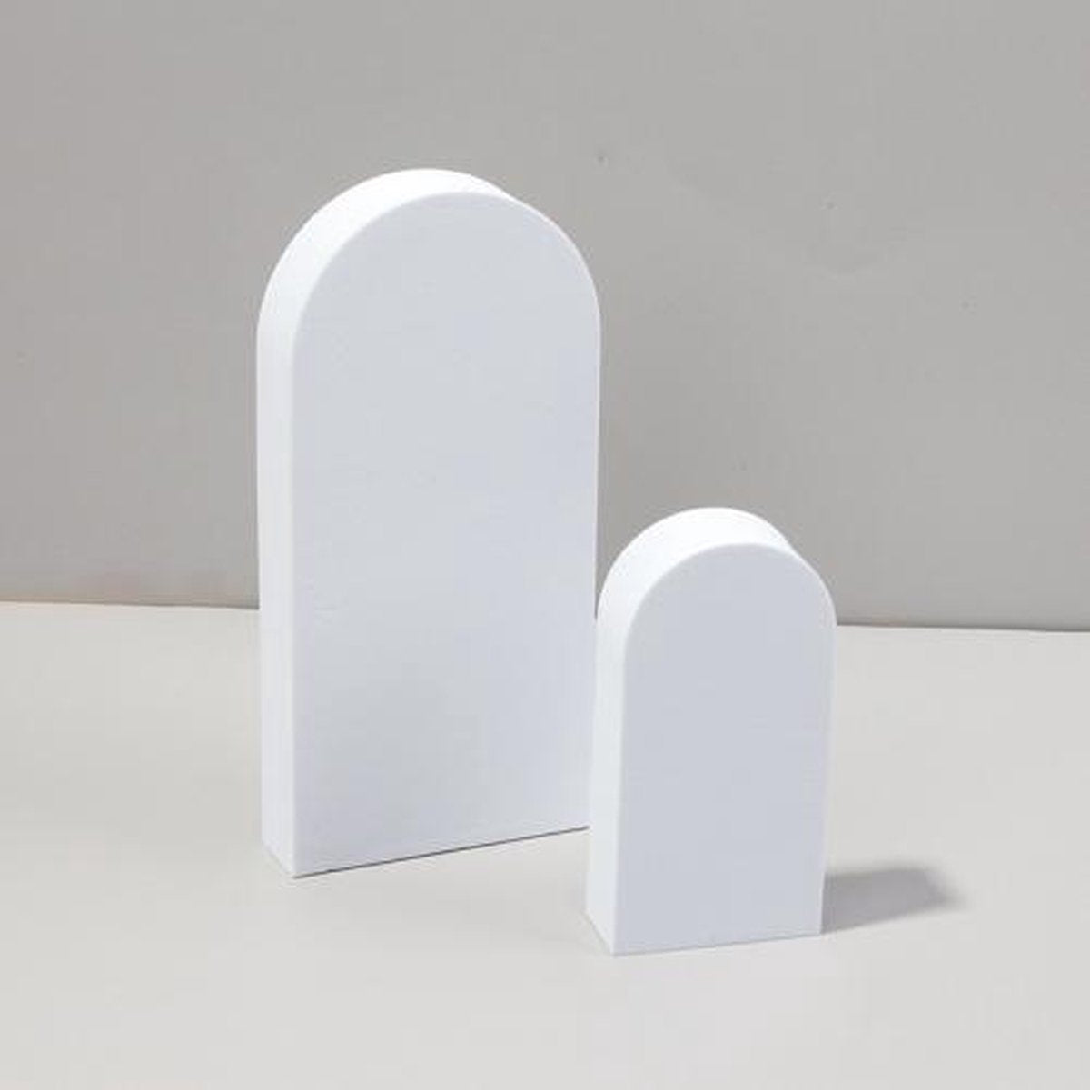 2 x Deurcombo Kits Geometrische Kubus Effen Kleur Fotografie Foto Achtergrond Tafel Schieten Schuim Rekwisieten (Wit)