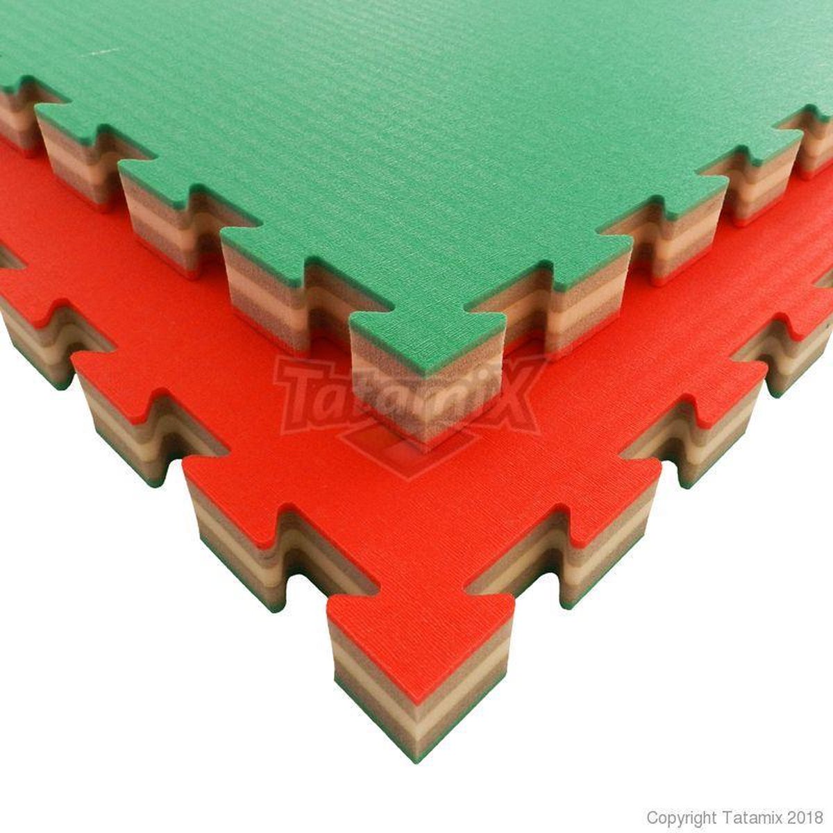 J40S XPE 100x100x4 cm zacht Ptrn Rijst Stro Rood Wit Groen