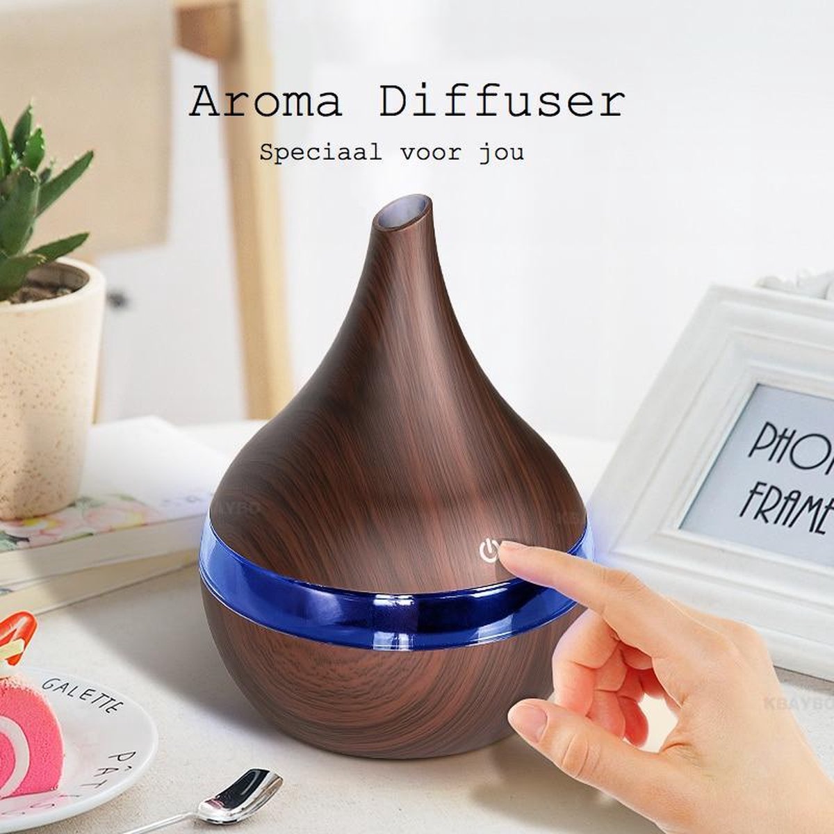 Ultrasonic Aromadiffuser - 300 ML - Bruin hout