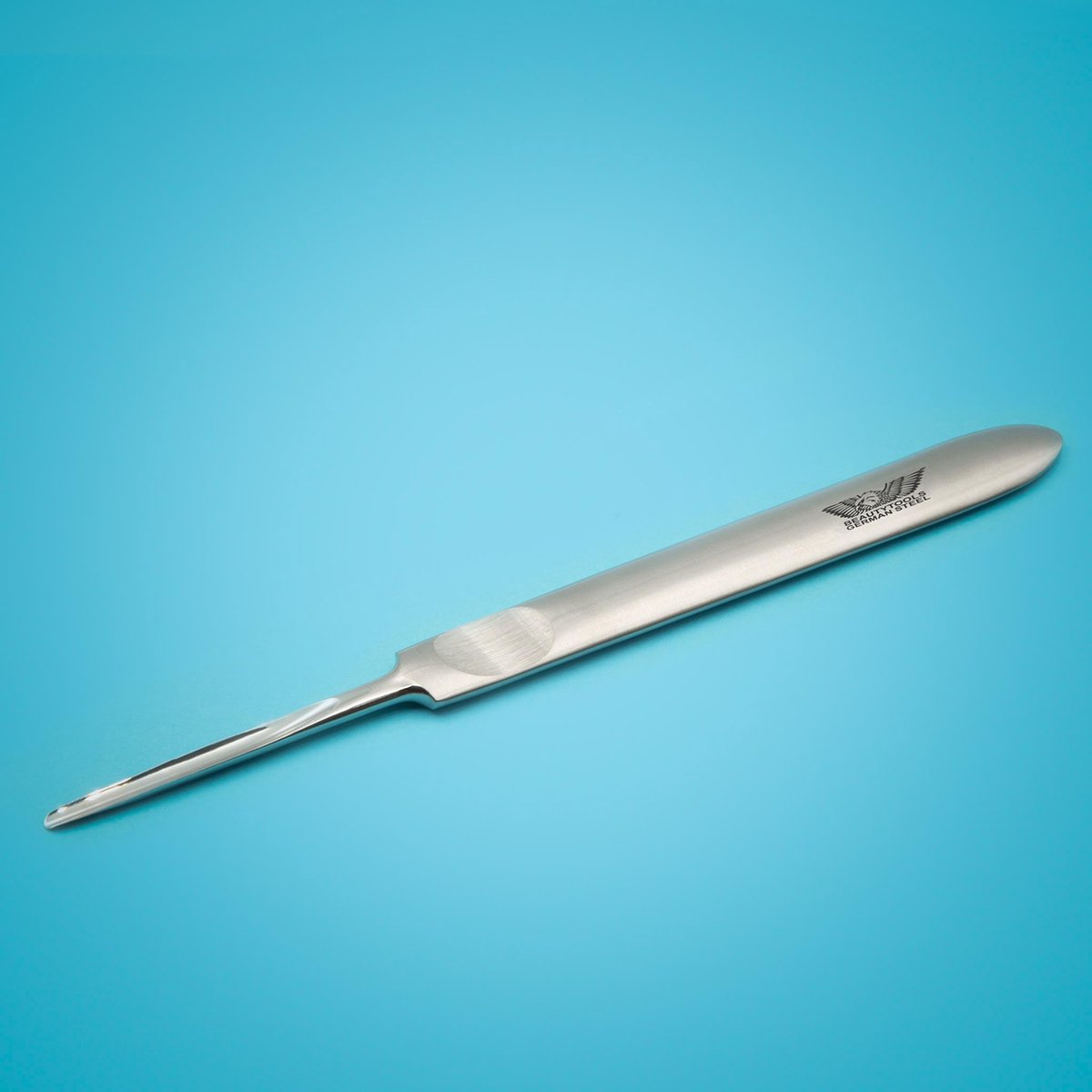 Beautytools INOX Manicure/Pedicure Holle Beitel met Brede Gleuf 2.5 mm - Pedicure Instrument - Ergonomische handvat 15 cm (NC-0454)