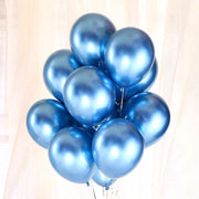 50 luxe metallic ballonnen - Blauw metallic - Luxe uitstraling