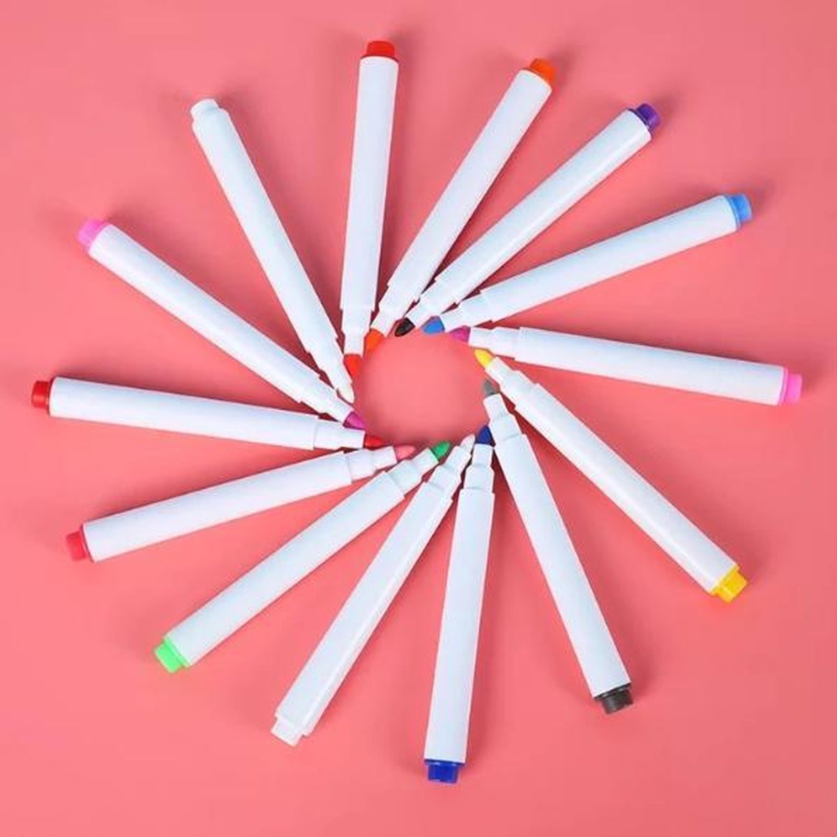 Raamstiften Kinderen - 12 stuks - Afwasbaar - Krijtstiften voor raam - Whiteboard stiften - Whiteboard Marker - Window marker - Krijtmarker - Glasstiften - Porselein stiften - Stiften kinderen - Stiften voor volwassenen