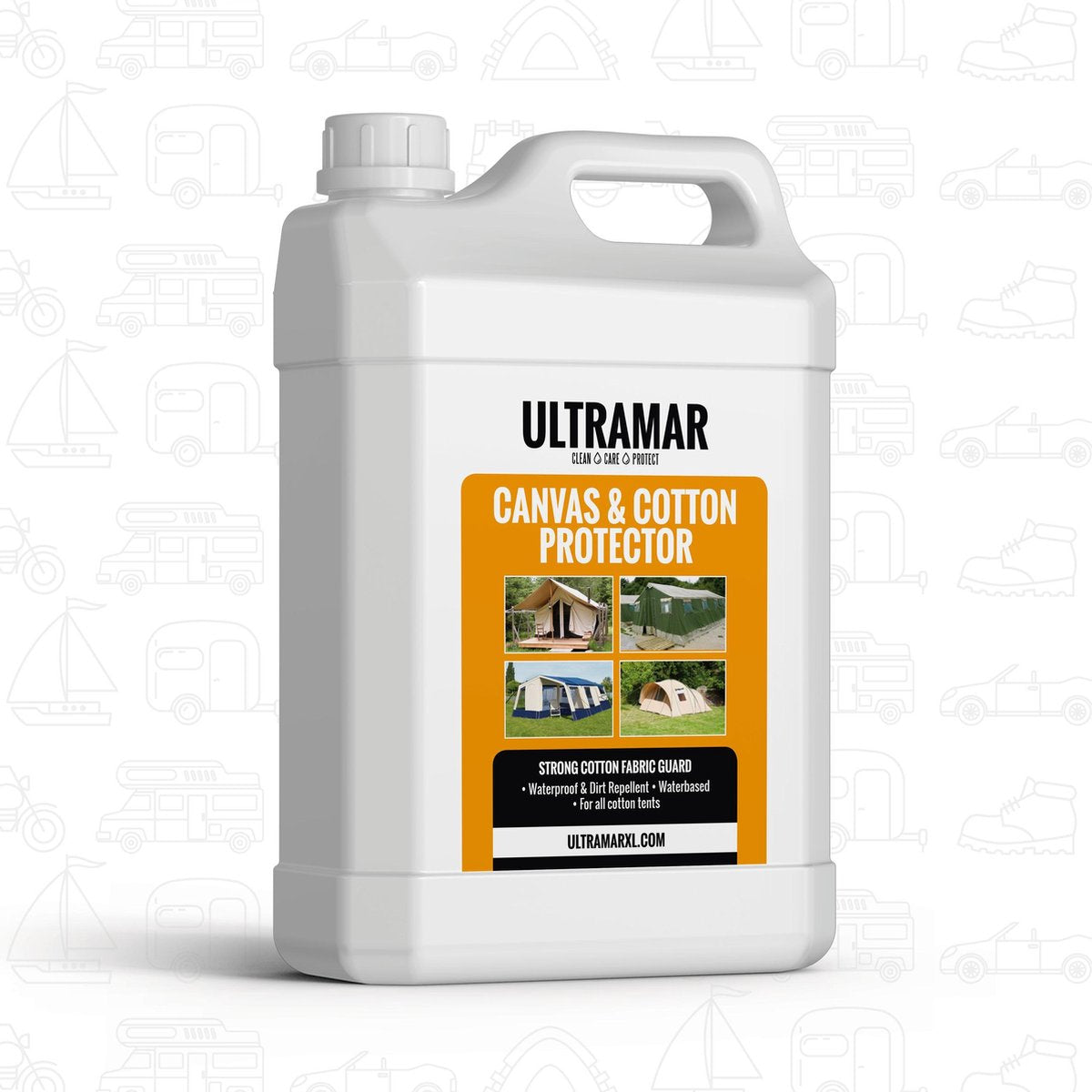 Ultramar - Canvas & Cotton Protector 5L - Katoen Impregneermiddel voor Canvas Katoenen Tentdoek