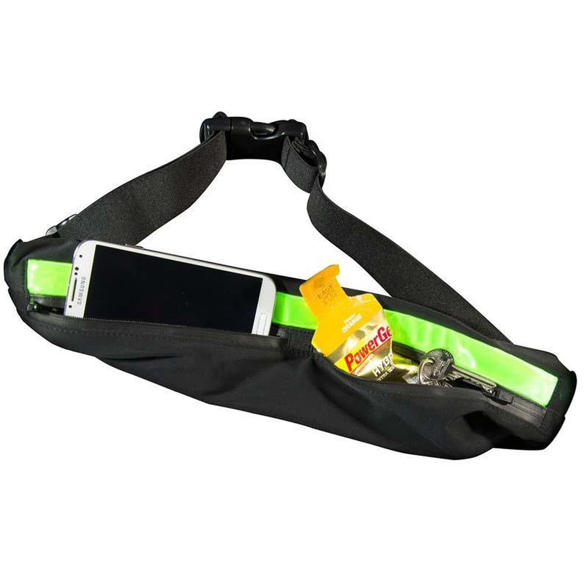 Bee Seen - Led  - Heuptas - waterproof - verstelbaar - 2 vakjes - usb - hardlopen - jogging - hiking - outdoor