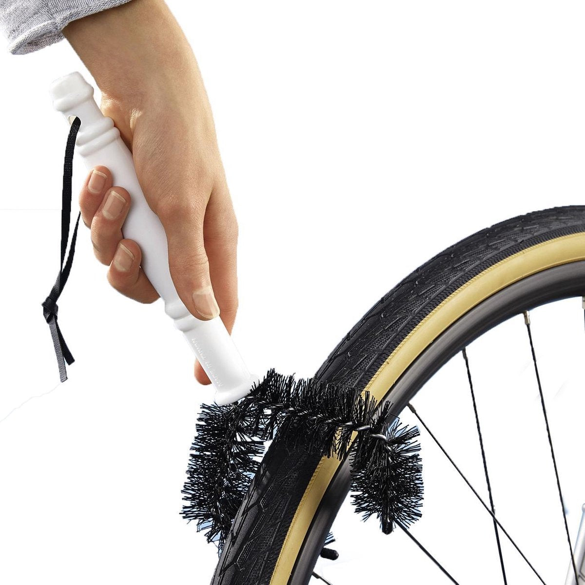 Fietswiel schoonmaakborstel