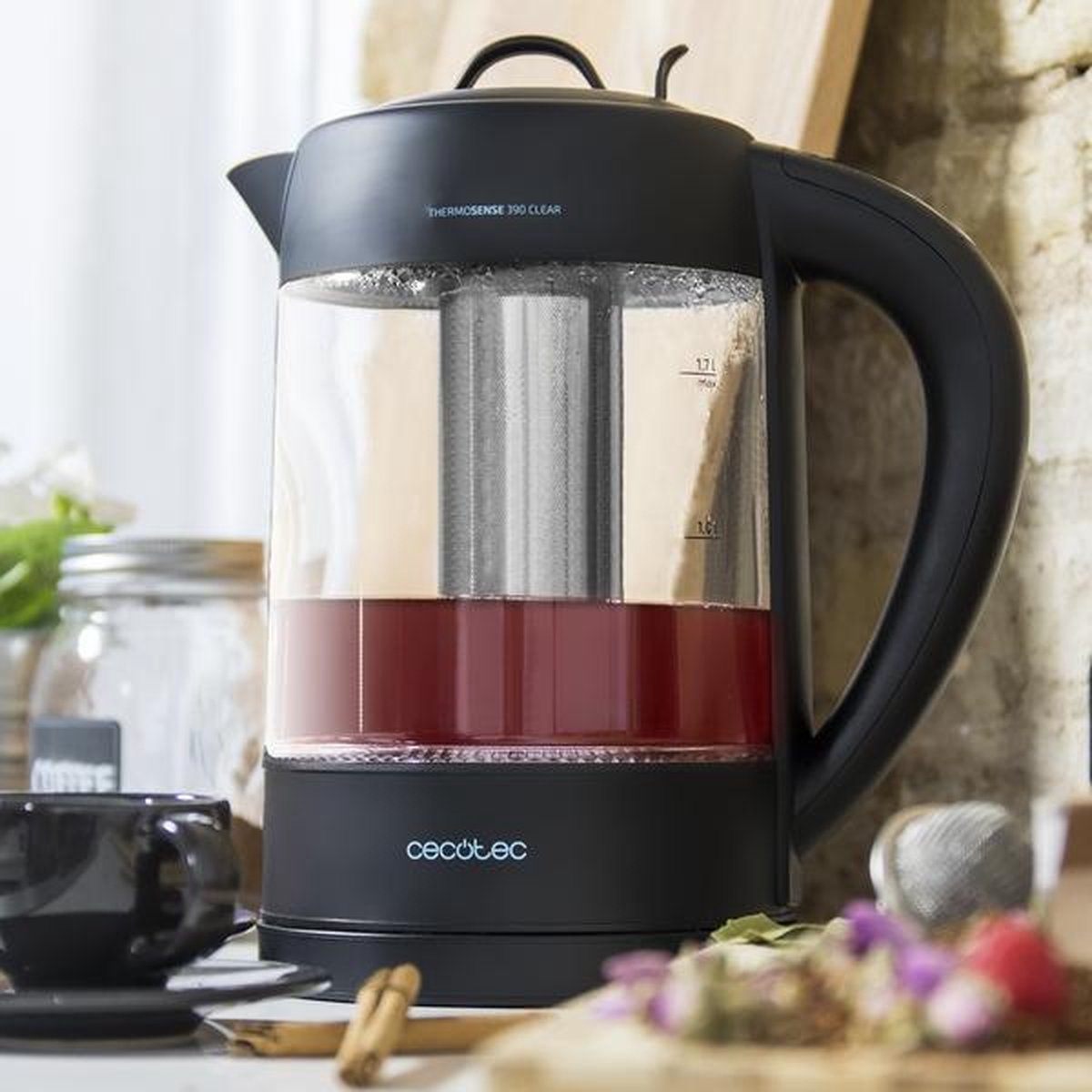 Cecotec ThermoSense 390 Clear - Waterkoker - 2200W - 1