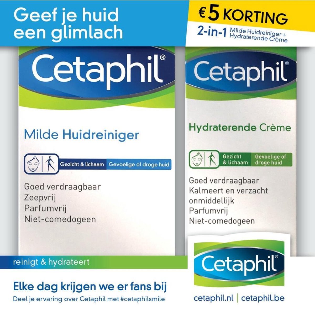 Cetaphil Set Milde Huidreiniger en Hydraterende Creme