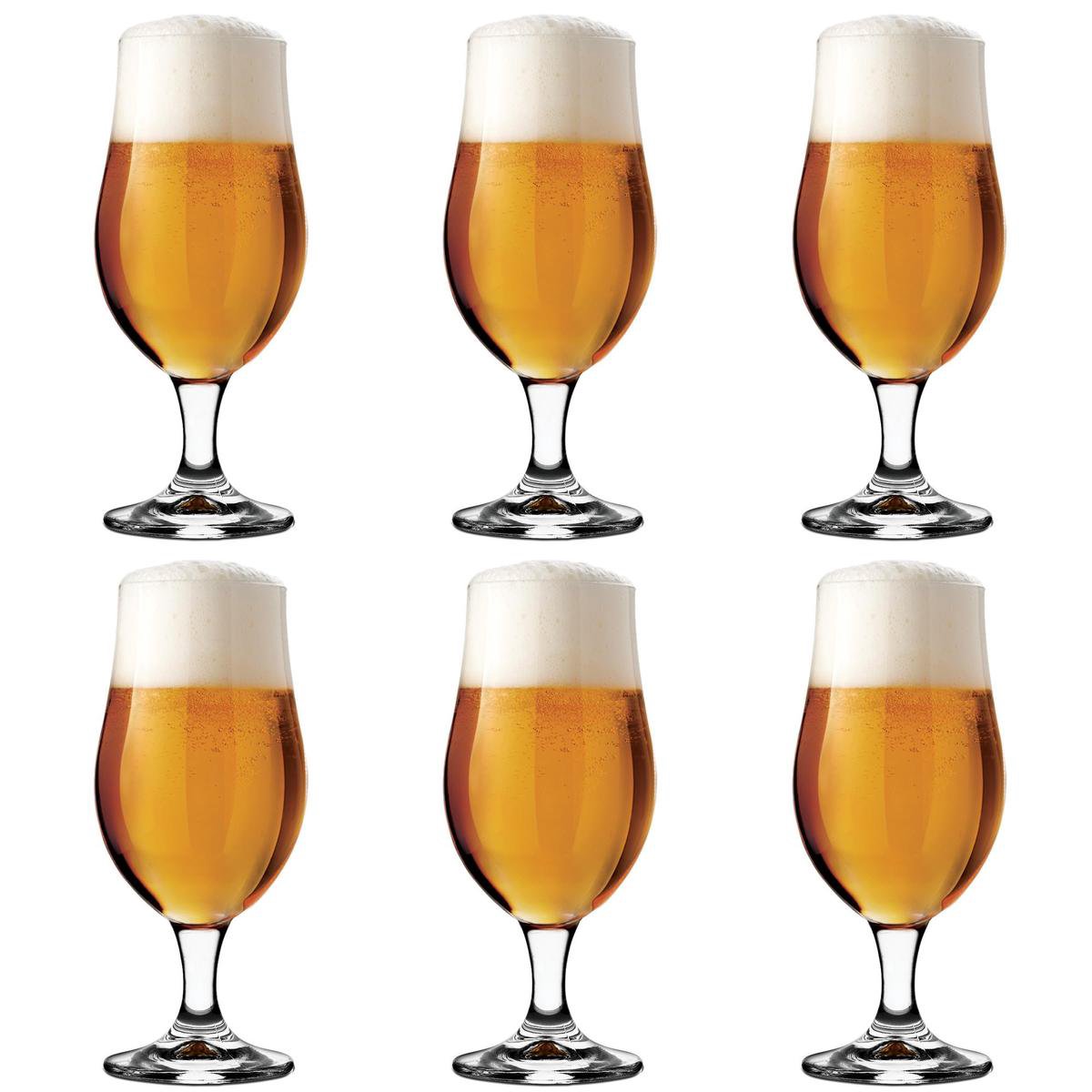 Libbey Munique bierglas - 260 ml 26 cl - set van 6 - op voet - functioneel design - hoge kwaliteit