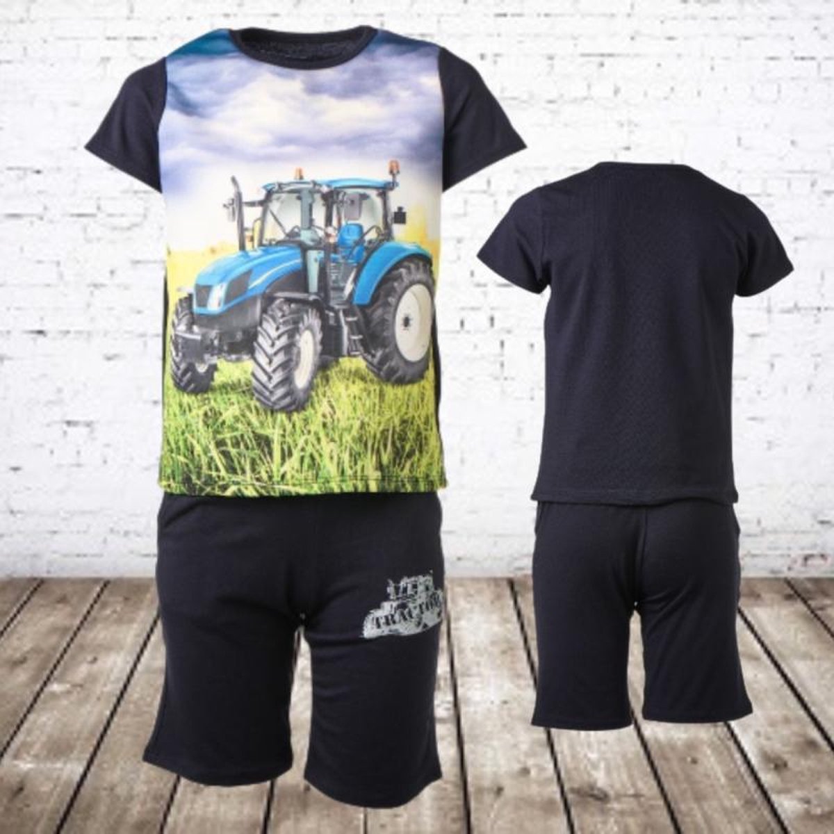 S&C Jongens kleding set trekker blauw 771 - 158/164