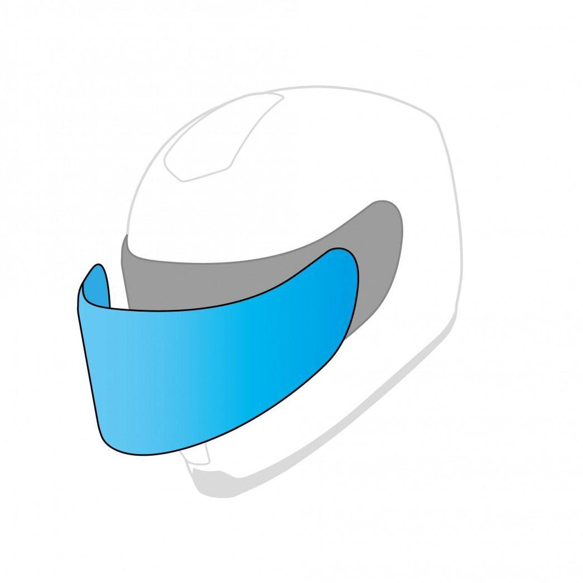 HJC Vizier Voor De SY-Max III/IS-Max BT/IS-Max II-Zilver Spiegel