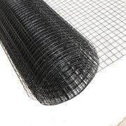 Volieregaas 12 x 12mm 0.8mm 100cm 5m Zwart gepoedercoat RVS