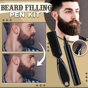 Missan: Baardgroei (Filler) Waterproof Zwart Original stift + Gratis Kwast - Baard pen - Baard groei - Natural Beard Growth Stift - Baard pen