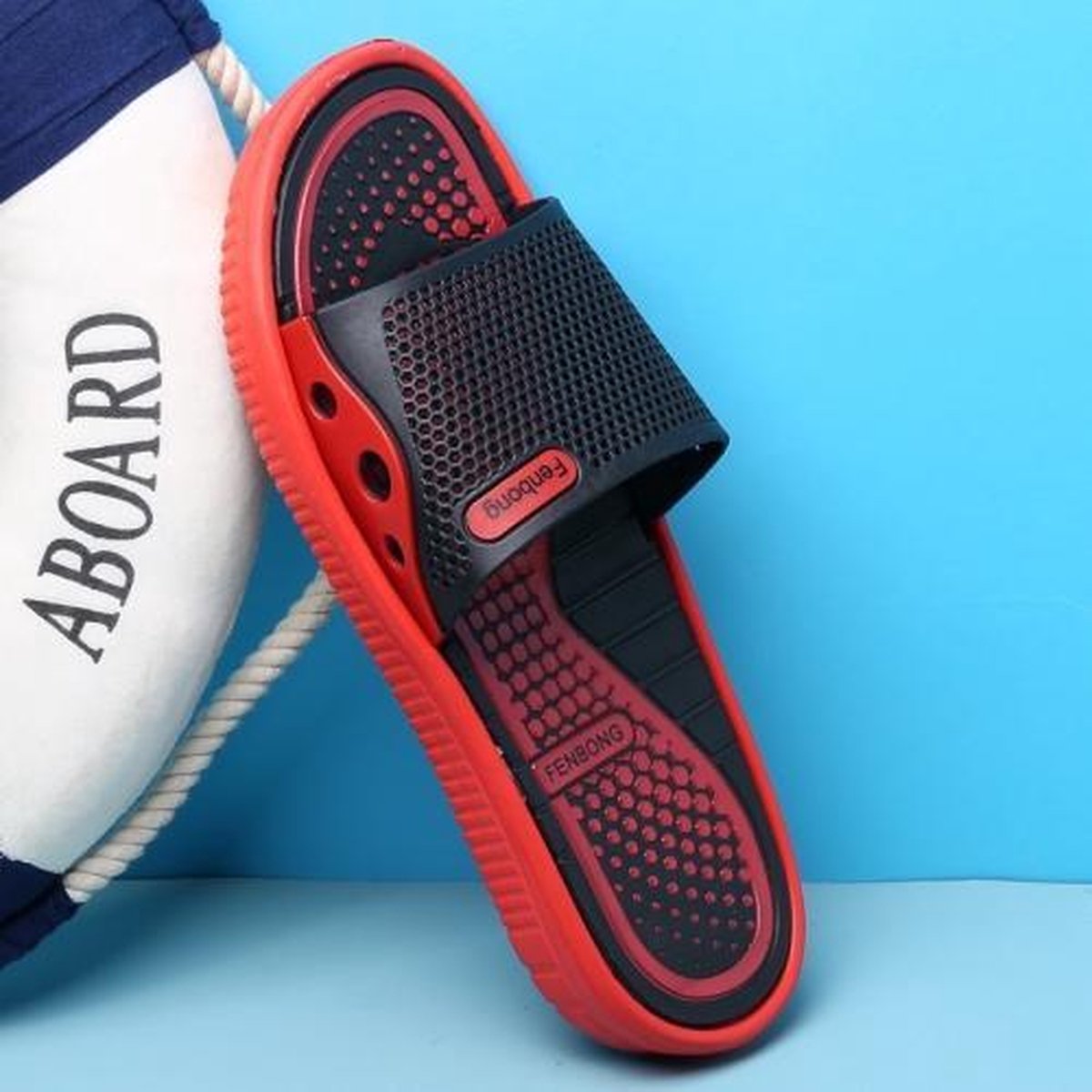 Zachte en comfortabele antislip ademende pantoffels voor heren (kleur: zwart