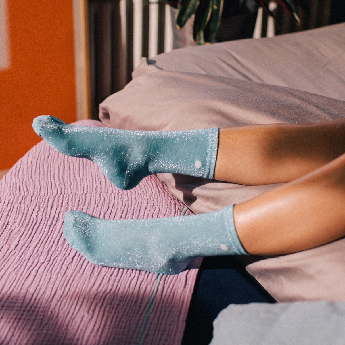 Schelp sokken - Blauw