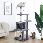 TBG Krabpaal Huis Toren Condo Kat Krabpalen voor Kat Kitten Kat Springen Speelgoed met Ladder Speelboom AMT0043GY