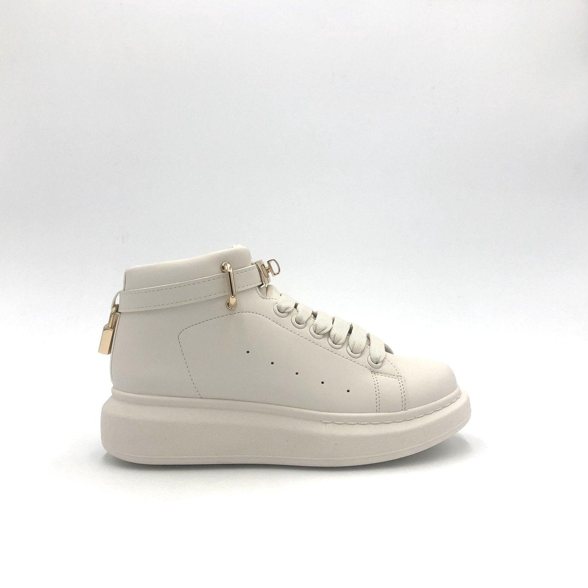 SNEAKER NORA BEIGE - Maat 37 - Hoge sneaker - Beige
