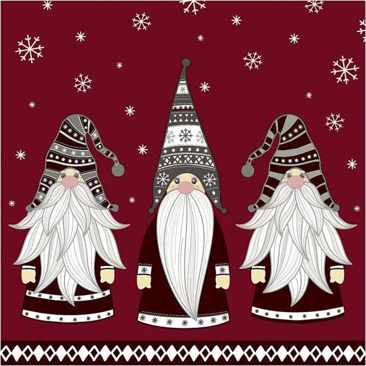 Table Napkins. Gnomes. size 33x33 cm. 20 pc/ 1 pack
