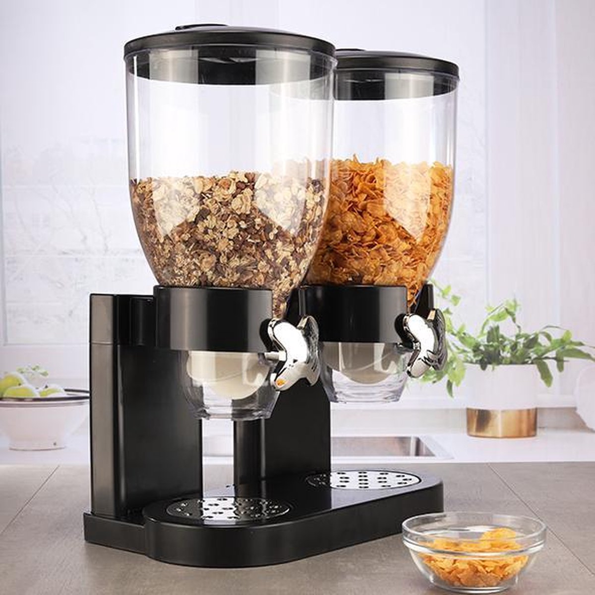 Haushalt 16120 Muesli dispenser met twee containers - Zwart