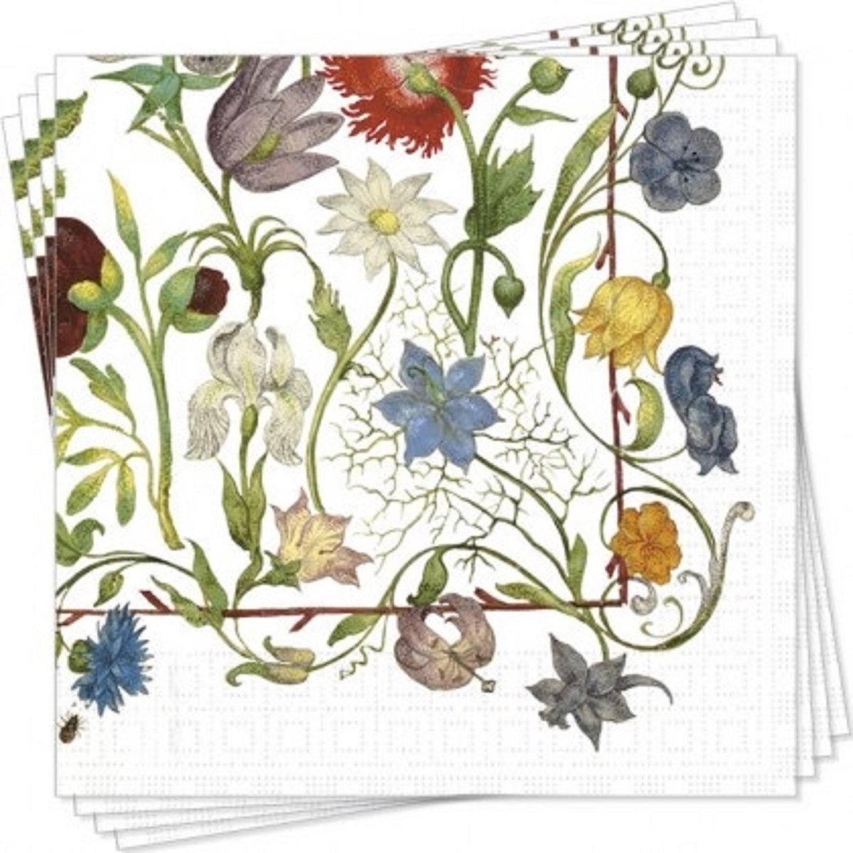 Servetten Tuinbloemen (20st) 33x33cm