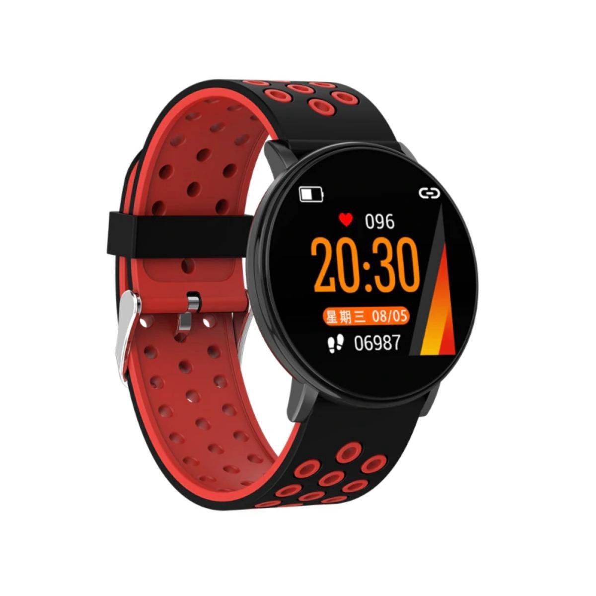 Bluetooth 119 Plus Sports Smartwatch - Bloeddruk - Smartwatch voor Mannen en Vrouwen - Sports Tracker - Rood