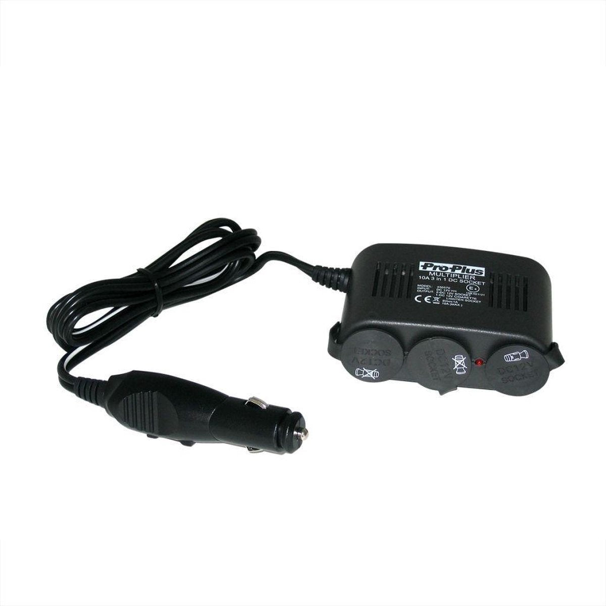 ProPlus 3-zijdig stopcontact 12V. +USB incl bevestigingsplaat.